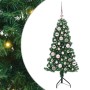 Árbol de Navidad Artificial de Esquina Verde 120 cm PVC y Metal