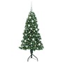 Árbol de Navidad Artificial de Esquina Verde 120 cm PVC y Metal