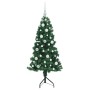 Árbol de Navidad Artificial de Esquina Verde 120 cm PVC y Metal