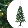 Árbol de Navidad Artificial de Esquina Verde 120 cm PVC y Metal