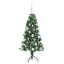 Árbol de Navidad Artificial de Esquina Verde 120 cm PVC y Metal