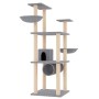 Katzenkratzbaum mit hellgrauen Sisalpfosten 141 cm von vidaXL, Katzenmöbel - Ref: Foro24-171748, Preis: 73,76 €, Rabatt: %