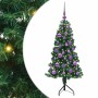 Árbol de Navidad Artificial de Esquina Verde 120 cm PVC y Metal