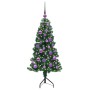Árbol de Navidad Artificial de Esquina Verde 120 cm PVC y Metal
