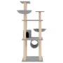 Cat scratcher with light gray sisal posts 141 cm by vidaXL, Cat furniture - Ref: Foro24-171748, Price: 72,65 €, Discount: %