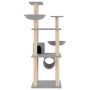 Katzenkratzbaum mit hellgrauen Sisalpfosten 141 cm von vidaXL, Katzenmöbel - Ref: Foro24-171748, Preis: 73,76 €, Rabatt: %