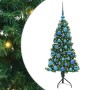Árbol de Navidad Artificial de Esquina Verde 120 cm PVC y Metal