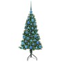 Árbol de Navidad Artificial de Esquina Verde 120 cm PVC y Metal