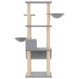 Katzenkratzbaum mit hellgrauen Sisalpfosten 141 cm von vidaXL, Katzenmöbel - Ref: Foro24-171748, Preis: 73,76 €, Rabatt: %