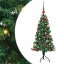 Árbol de Navidad Artificial de Esquina Verde 120 cm PVC y Metal