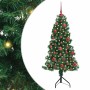 Árbol de Navidad Artificial de Esquina Verde 150 cm PVC y Metal