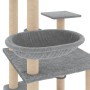 Katzenkratzbaum mit hellgrauen Sisalpfosten 141 cm von vidaXL, Katzenmöbel - Ref: Foro24-171748, Preis: 73,76 €, Rabatt: %