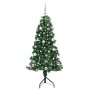 Árbol de Navidad Artificial de Esquina Verde 150 cm PVC y Metal