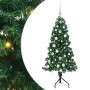 Árbol de Navidad Artificial de Esquina Verde 150 cm PVC y Metal