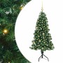 Árbol de Navidad Artificial de Esquina Verde 150 cm PVC y Metal