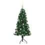 Árbol de Navidad Artificial de Esquina Verde 150 cm PVC y Metal