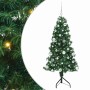 Árbol de Navidad Artificial de Esquina Verde 150 cm PVC y Metal