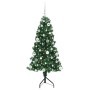 Árbol de Navidad Artificial de Esquina Verde 150 cm PVC y Metal