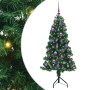 Árbol de Navidad Artificial de Esquina Verde 150 cm PVC y Metal