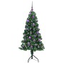 Árbol de Navidad Artificial de Esquina Verde 150 cm PVC y Metal