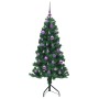 Árbol de Navidad Artificial de Esquina Verde 150 cm PVC y Metal