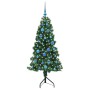 Árbol de Navidad Artificial de Esquina Verde 150 cm PVC y Metal