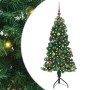 Árbol de Navidad Artificial de Esquina Verde 150 cm PVC y Metal