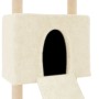 Rascador para gatos con postes de sisal crema 153 cm de vidaXL, Mobiliario para gatos - Ref: Foro24-171750, Precio: 54,21 €, ...