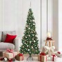 Árbol de Navidad Artificial de Esquina Verde 180 cm PVC y Metal