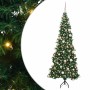 Árbol de Navidad Artificial de Esquina Verde 180 cm PVC y Metal