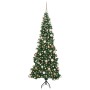 Árbol de Navidad Artificial de Esquina Verde 180 cm PVC y Metal