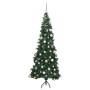 Árbol de Navidad Artificial de Esquina Verde 180 cm PVC y Metal