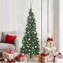 Árbol de Navidad Artificial de Esquina Verde 180 cm PVC y Metal