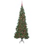 Árbol de Navidad Artificial de Esquina Verde 180 cm PVC y Metal
