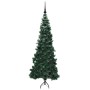 Árbol de Navidad Artificial de Esquina Verde 180 cm PVC y Metal