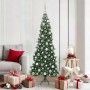 Árbol de Navidad Artificial de Esquina Verde 180 cm PVC y Metal