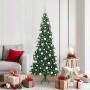 Árbol de Navidad Artificial de Esquina Verde 180 cm PVC y Metal
