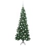 Árbol de Navidad Artificial de Esquina Verde 180 cm PVC y Metal