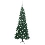 Árbol de Navidad Artificial de Esquina Verde 180 cm PVC y Metal