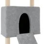 Cat scratching post with light gray sisal posts 153 cm by vidaXL, Cat furniture - Ref: Foro24-171751, Price: 58,30 €, Discoun...