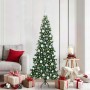 Árbol de Navidad Artificial de Esquina Verde 180 cm PVC y Metal