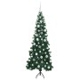 Árbol de Navidad Artificial de Esquina Verde 180 cm PVC y Metal