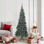 Árbol de Navidad Artificial de Esquina Verde 180 cm PVC y Metal