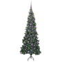 Árbol de Navidad Artificial de Esquina Verde 180 cm PVC y Metal