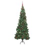 Árbol de Navidad Artificial de Esquina Verde 180 cm PVC y Metal