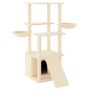 Katzenkratzbaum mit cremefarbenen Sisalstämmen, 133 cm von vidaXL, Katzenmöbel - Ref: Foro24-171756, Preis: 61,95 €, Rabatt: %