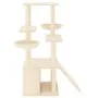 Katzenkratzbaum mit cremefarbenen Sisalstämmen, 133 cm von vidaXL, Katzenmöbel - Ref: Foro24-171756, Preis: 65,85 €, Rabatt: %