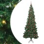 Árbol de Navidad Artificial de Esquina Verde 210 cm PVC y Metal