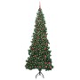 Árbol de Navidad Artificial de Esquina Verde 210 cm PVC y Metal