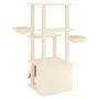 Cat scratching post with cream sisal posts 133 cm by vidaXL, Cat furniture - Ref: Foro24-171756, Price: 66,04 €, Discount: %